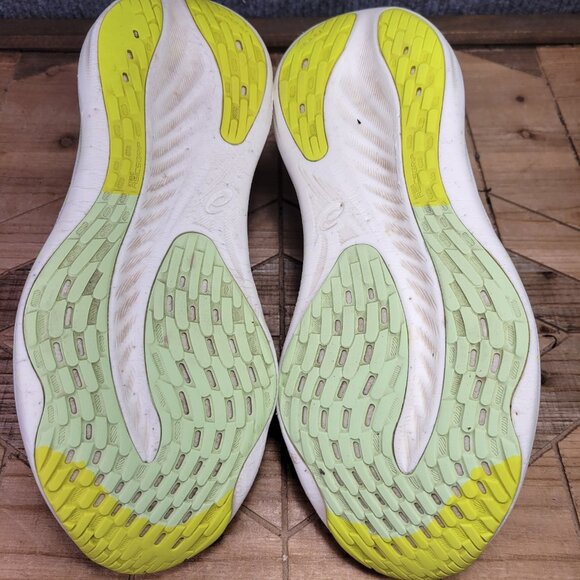 Asics Gel-Nimbus 26 Women 9.5 Wide Light Celadon Yellow Daily Road Running Shoes - Picture 8 of 12